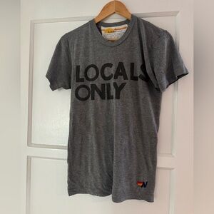 Aviator Nation Gray 'Locals Only' Tee